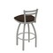 Holland Bar Stool Co 30" Low Back Swivel Bar Stool, Nickel Finish, Rein Coffee Seat 41130AN025 - alternate 4